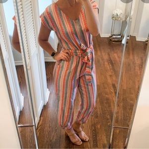 Anthropologie porridge cutout jumpsuit